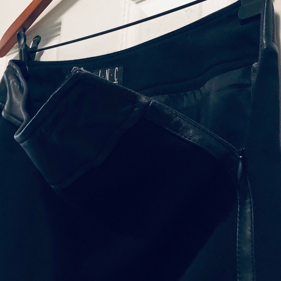 Faux Leather Trim Skirt - Picture 6 of 8